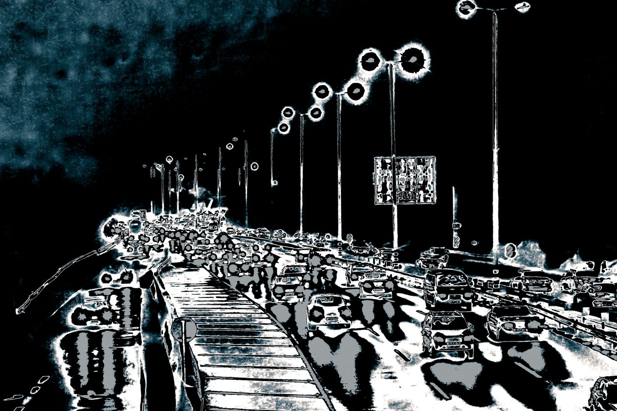 Northbound, 2016 (photographie repeinte à la main) - Alice Gur Arie