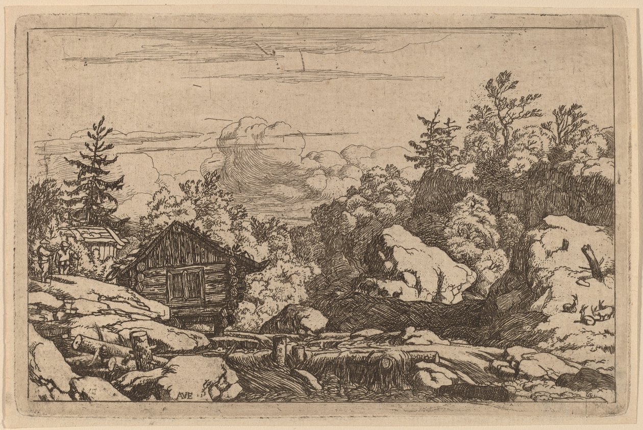 Cottages à la banque - Allart van Everdingen