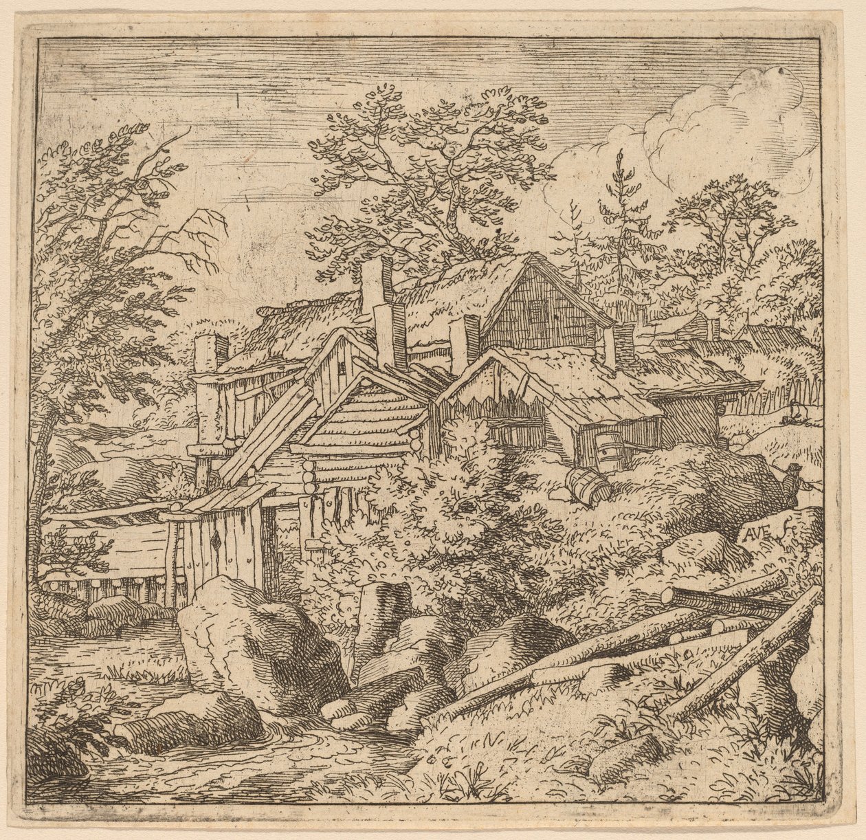 Hamlet sur un flanc de montagne - Allart van Everdingen