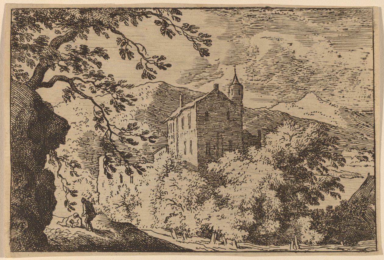 Grande maison avec une tourelle, probablement c. 1645-1656 - Allart van Everdingen