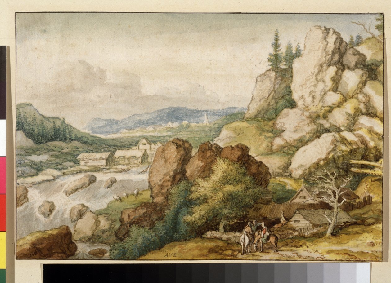 Paysage aux trois cavaliers - Allart van Everdingen