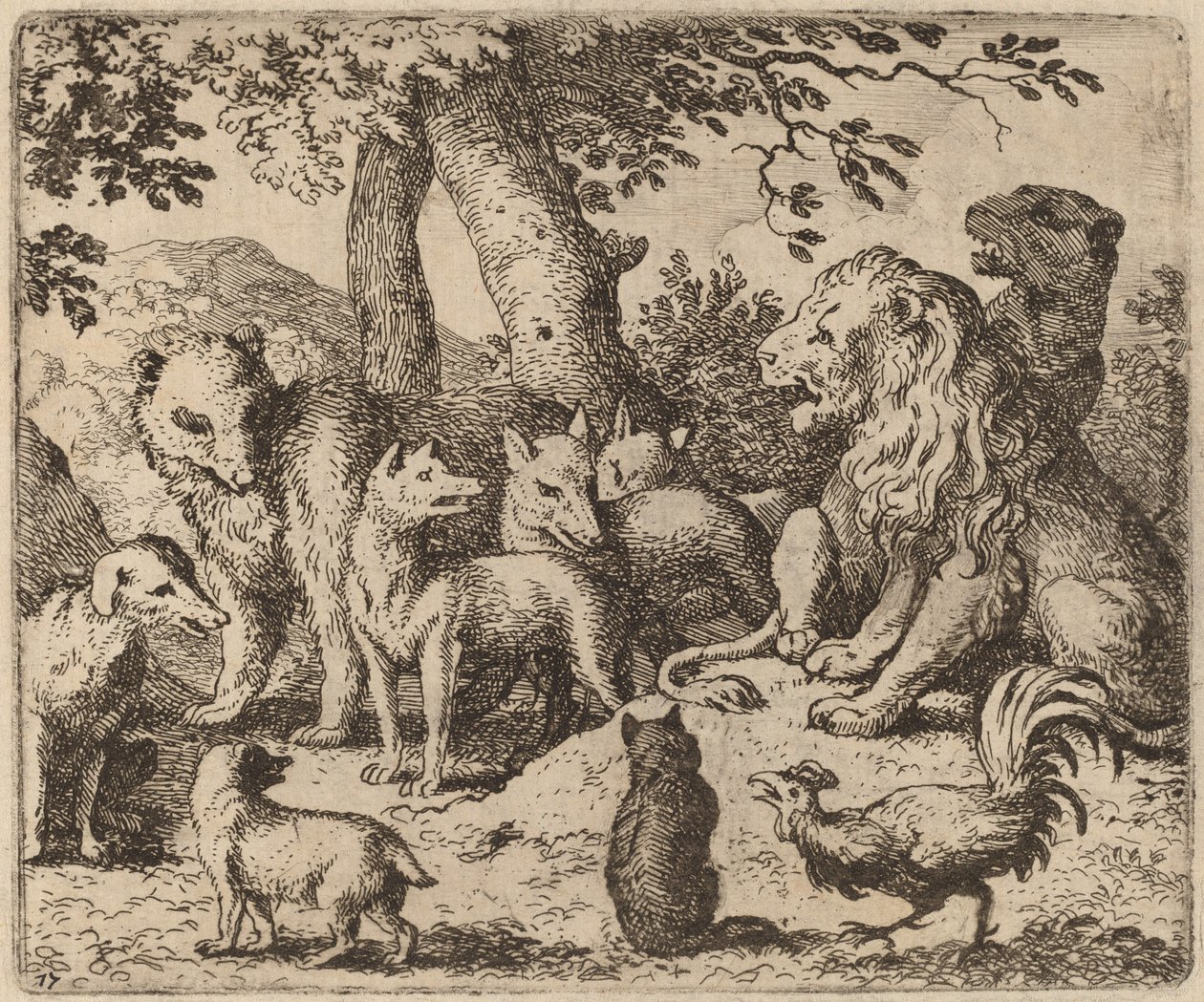 Renard tente de se disculper, probablement vers 1645-1656 - Allart van Everdingen