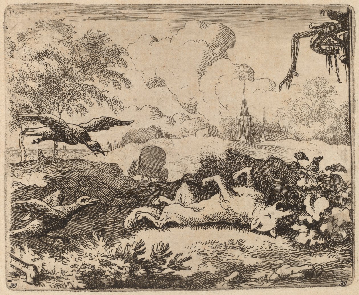 Reynard et les Corbeaux - Allart van Everdingen