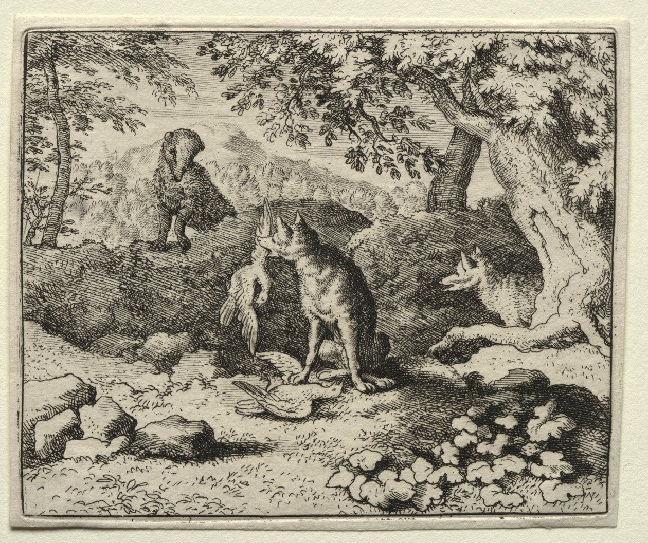 Renart le goupil : Le blaireau vient avertir Renart - Allart van Everdingen