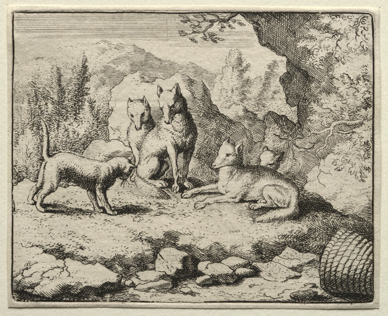 Reynard le renard: Le chat appelle Reynard à la cour - Allart van Everdingen