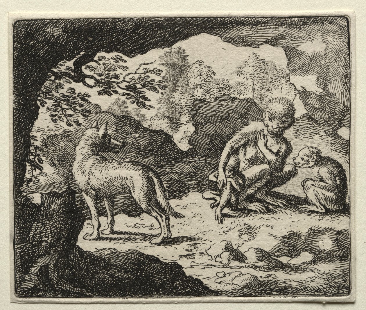 Renard le Goupil : Le Loup dans la Tanière des Singes - Allart van Everdingen