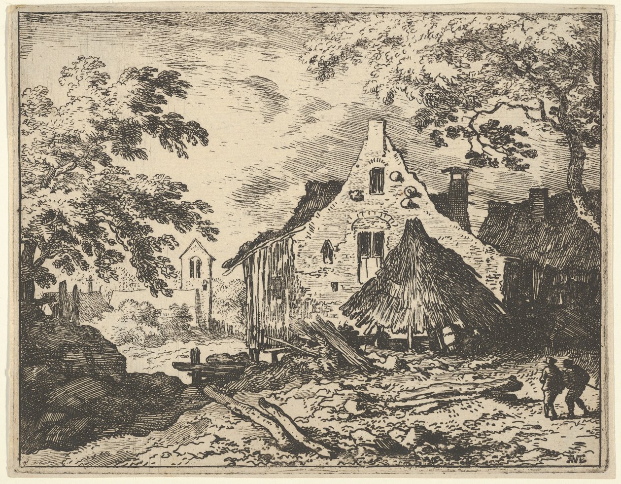 La grange à foin avec toit mobile - Allart van Everdingen