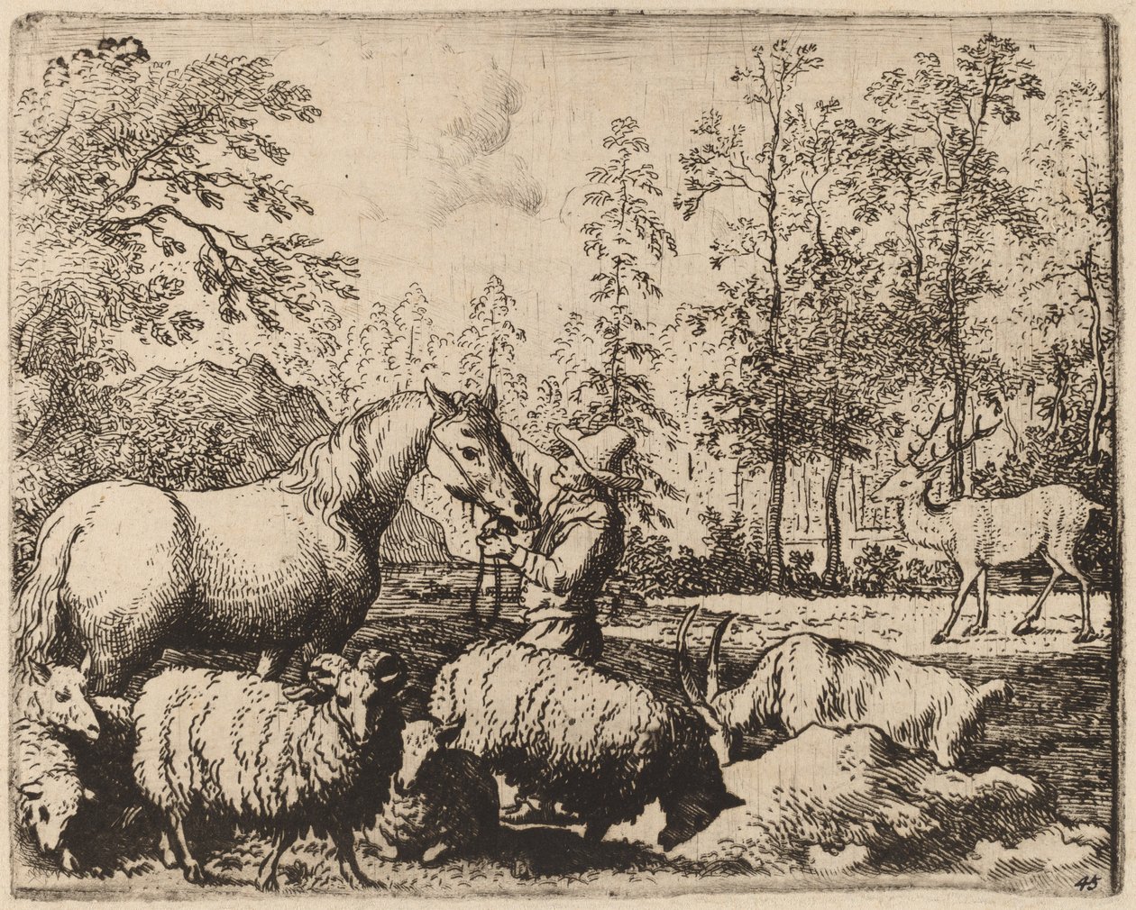 Le Cheval et le Cerf, probablement vers 1645-1656 - Allart van Everdingen