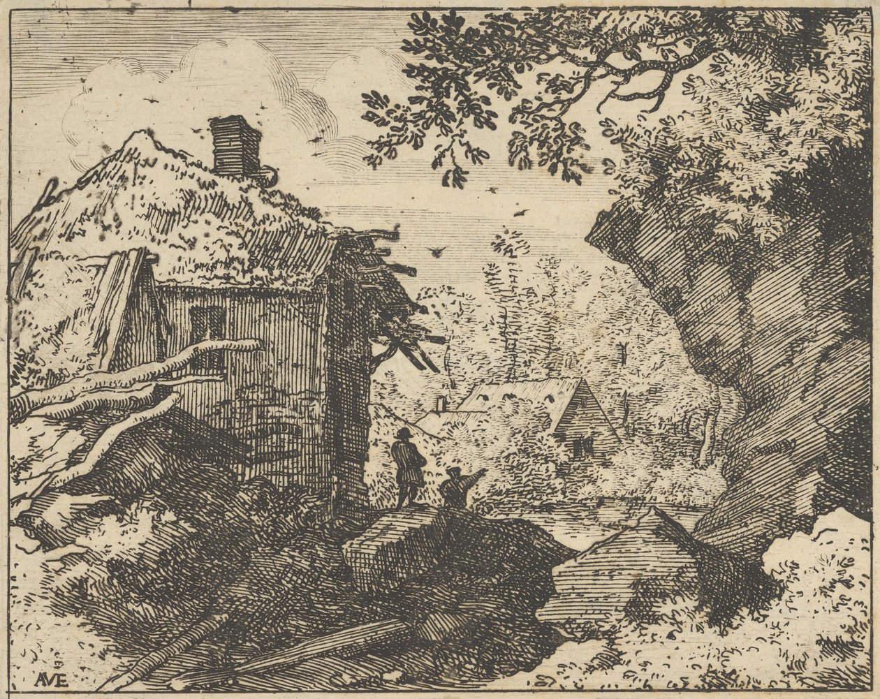 La Hutte de Paille Vue de Derrière, 17ème siècle - Allart van Everdingen
