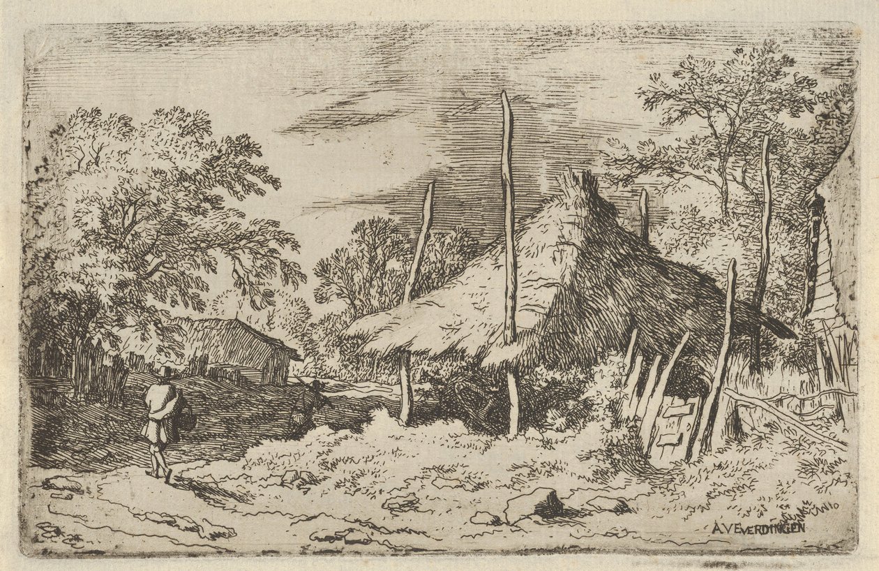 La roue sous la grange à foin, 17ème siècle - Allart van Everdingen