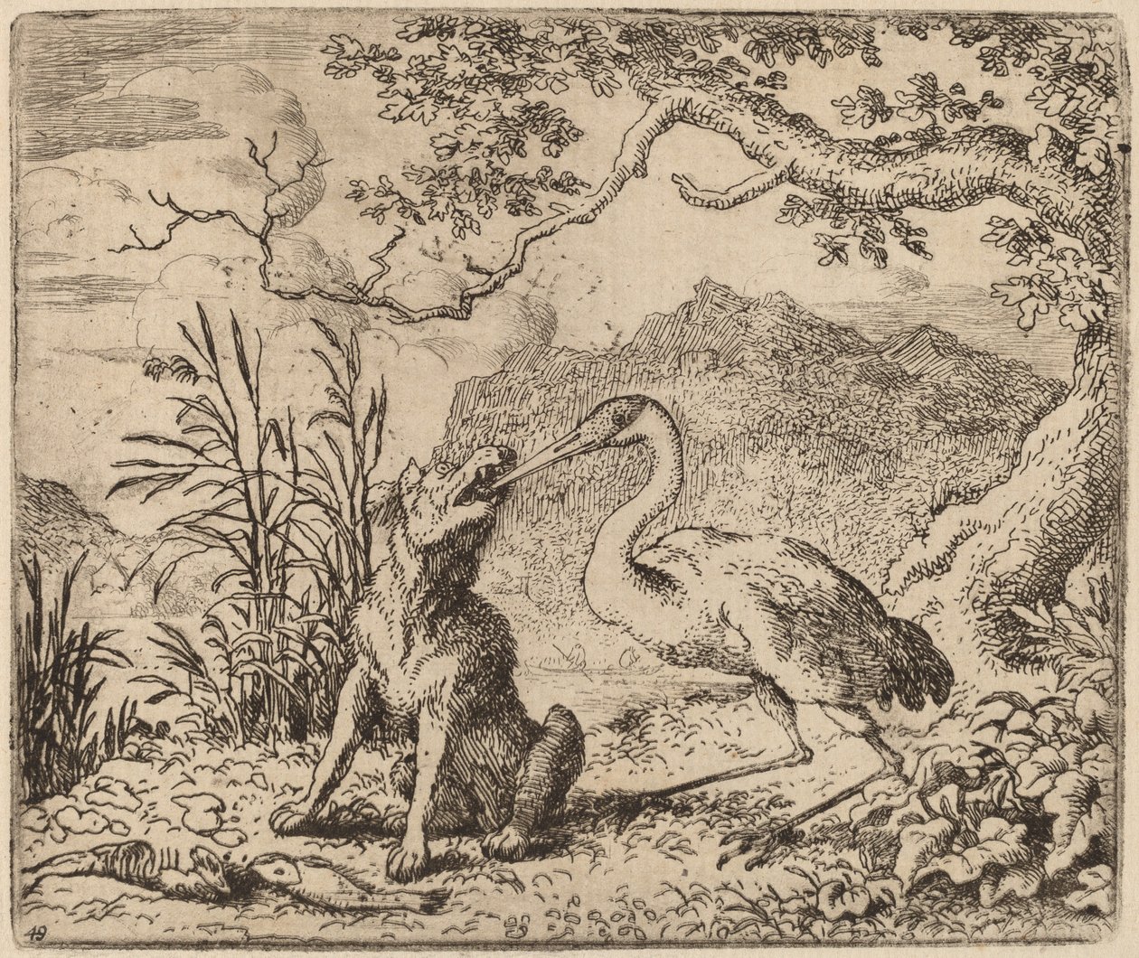Le Loup et la Grue - Allart van Everdingen