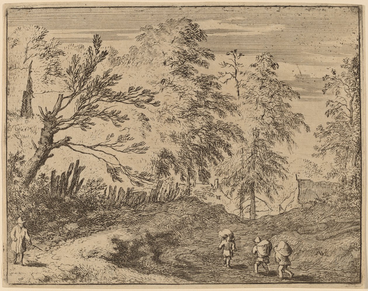 Trois porteurs, probablement vers 1645-1656 - Allart van Everdingen