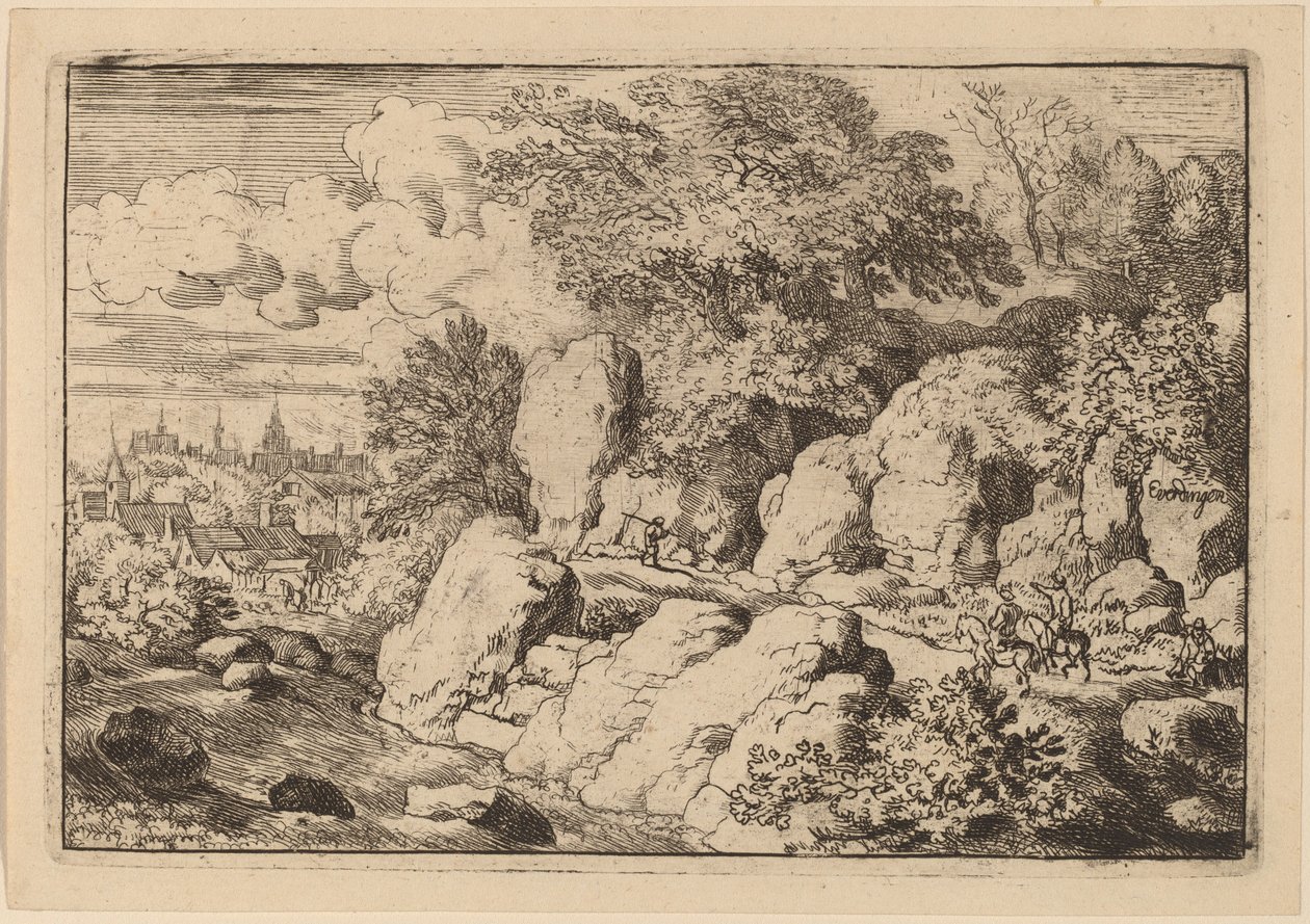 Deux cavaliers sur un chemin rocheux - Allart van Everdingen
