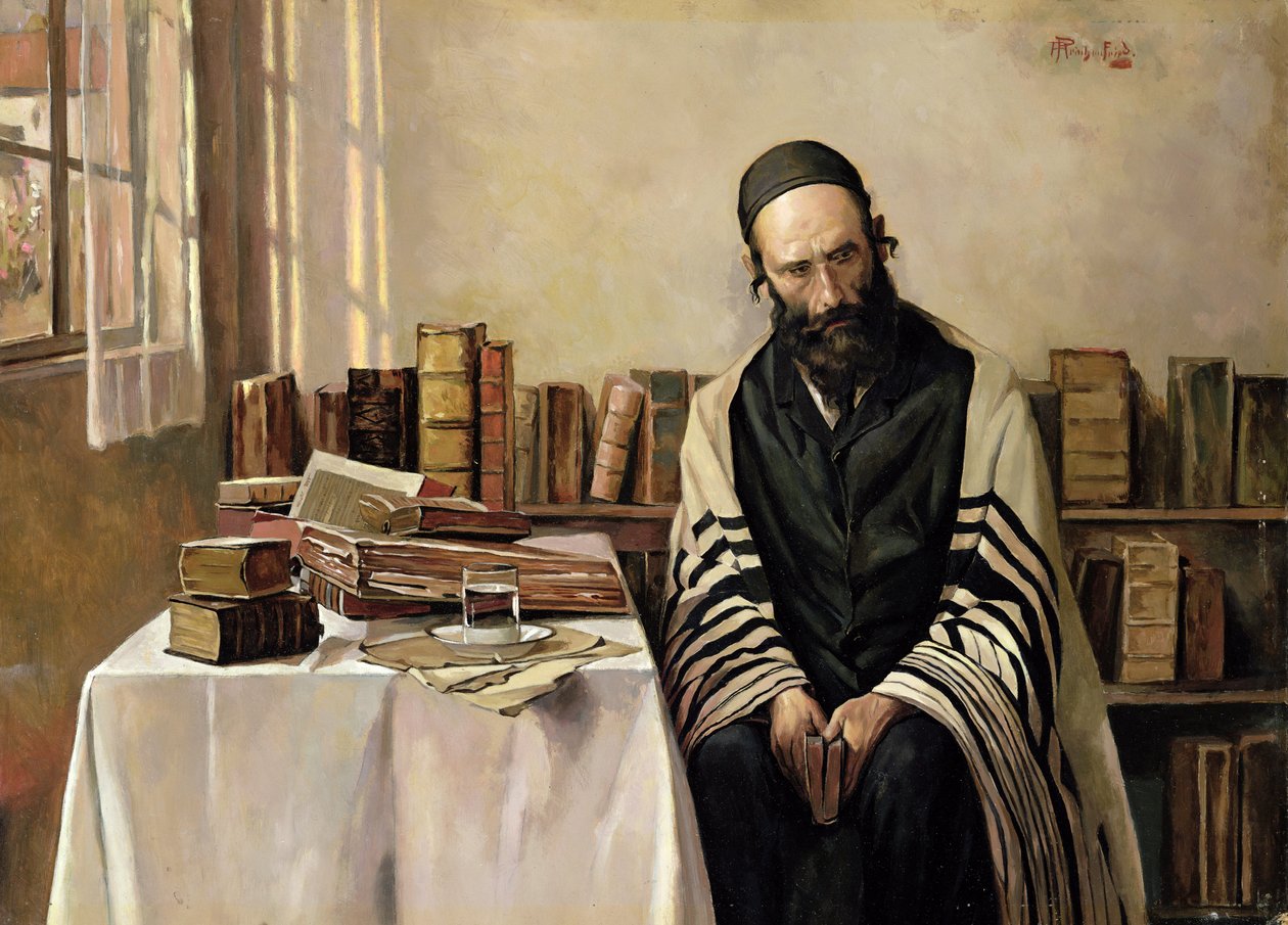 Un rabbin dans son étude - Alois Heinrich Priechenfried