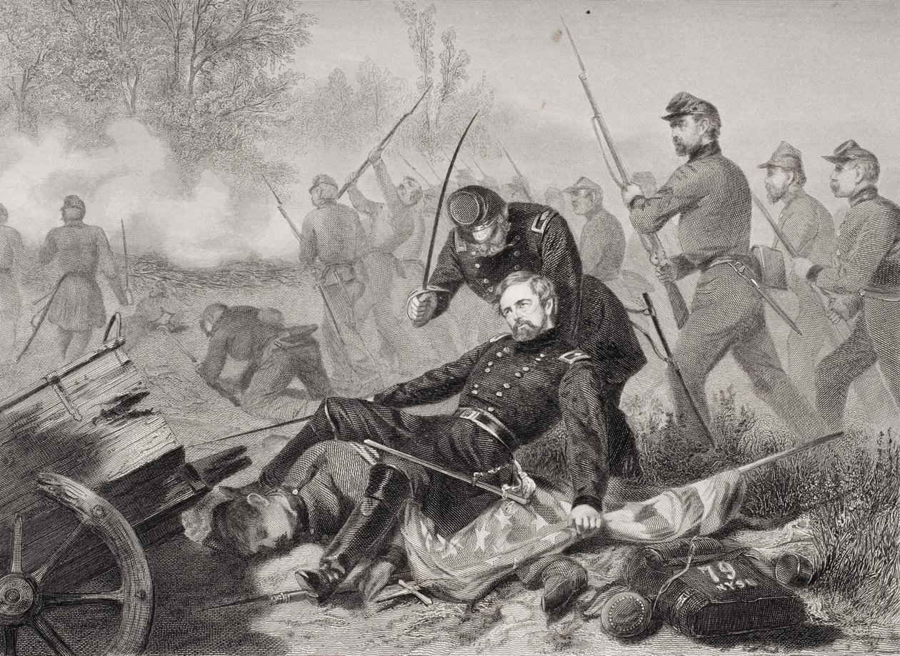 Mort du général Isaac Stevens (1818-62) lors de l