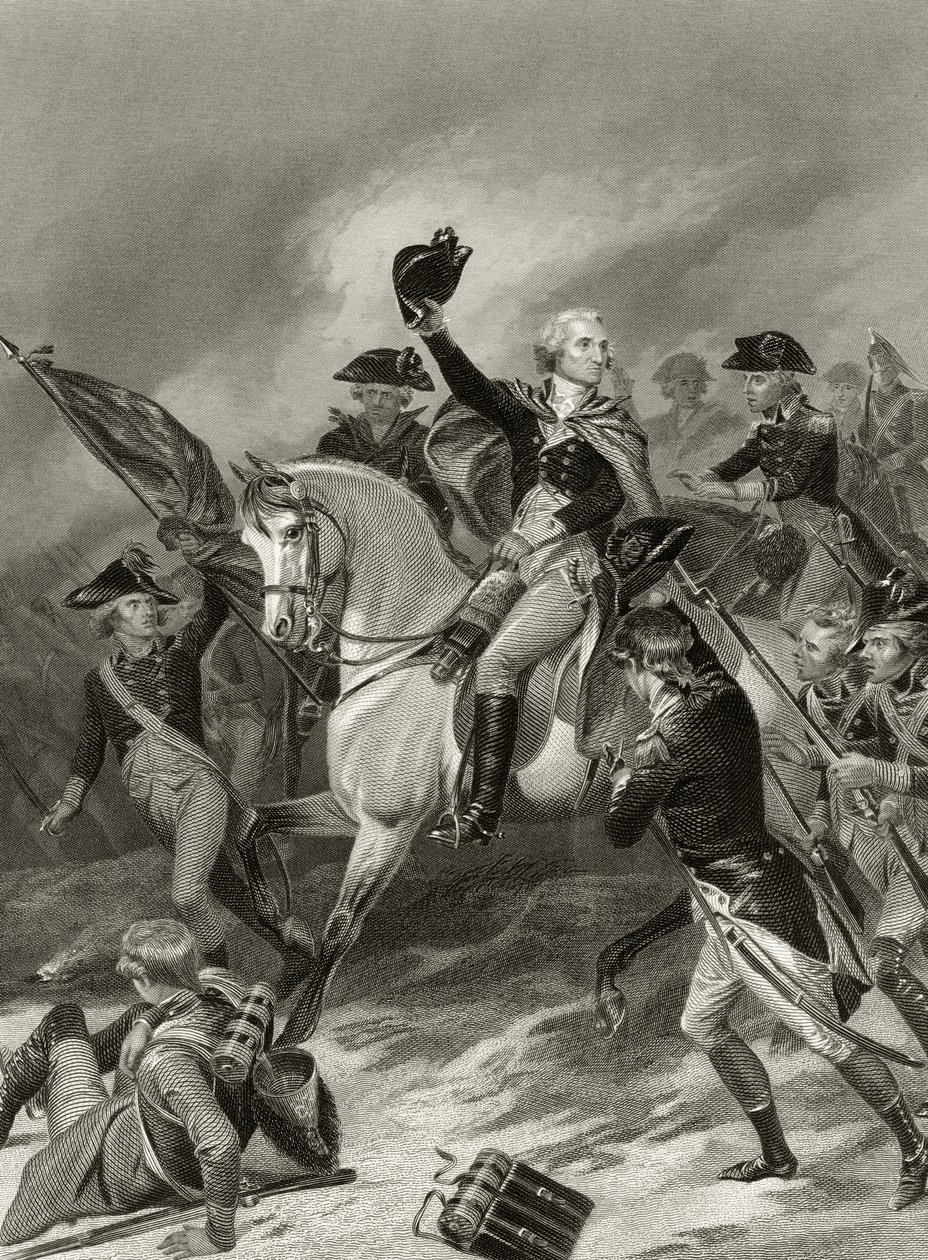 George Washington à la bataille de Princeton, 3 janvier 1777, de 