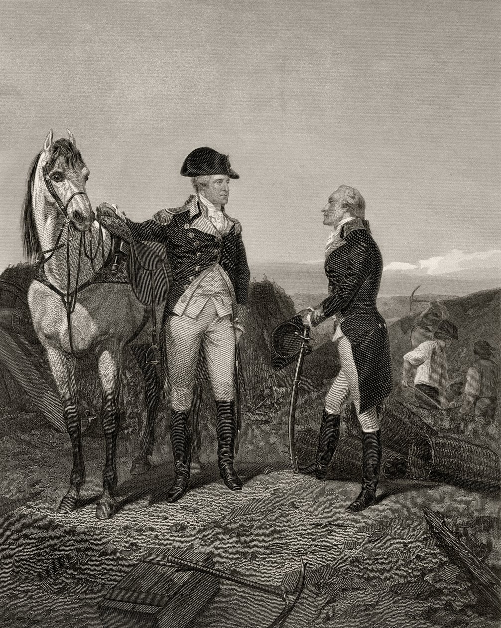 Première rencontre de George Washington et Alexander Hamilton, de 