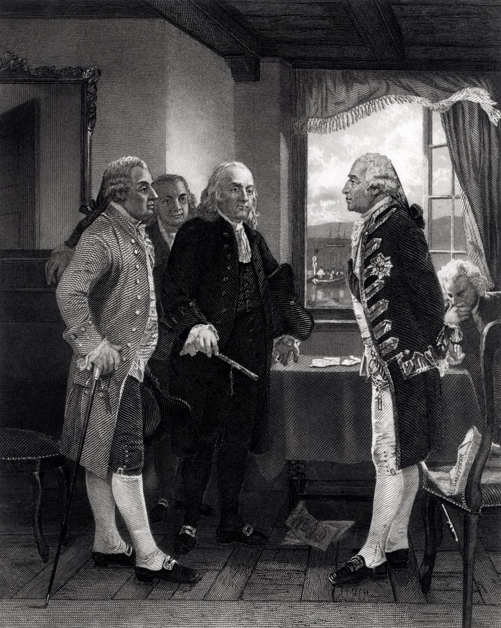 La conférence de paix sur Staten Island, entretien entre Lord Howe et le comité du Congrès, 11 septembre 1776 - Alonzo Chappel