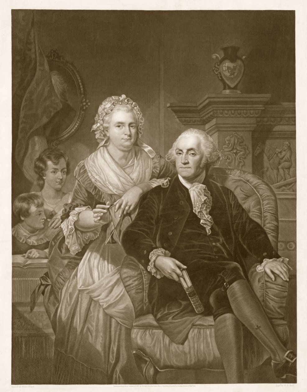 Washington à la maison, pub. 1867 - Alonzo Chappel