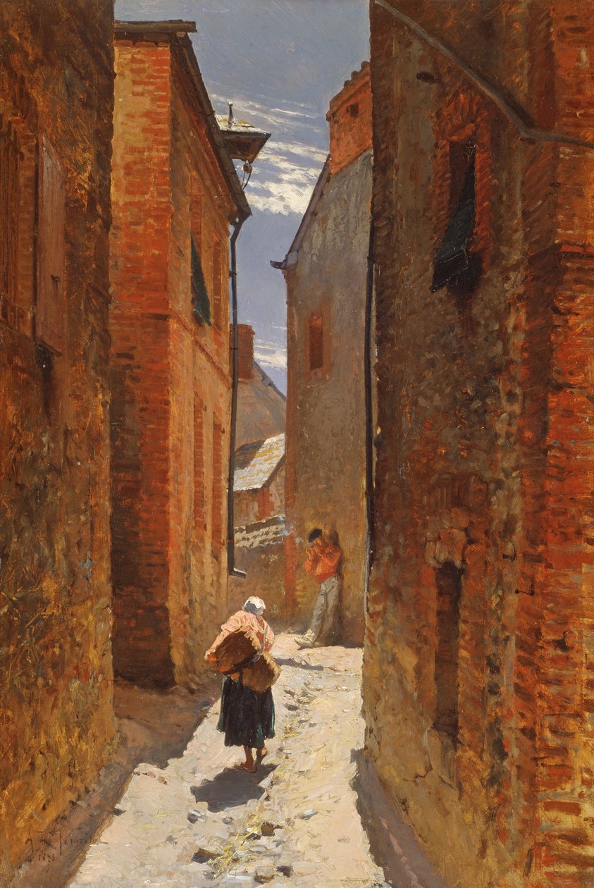 Rue dans la vieille ville - Alphonse Marie de Neuville