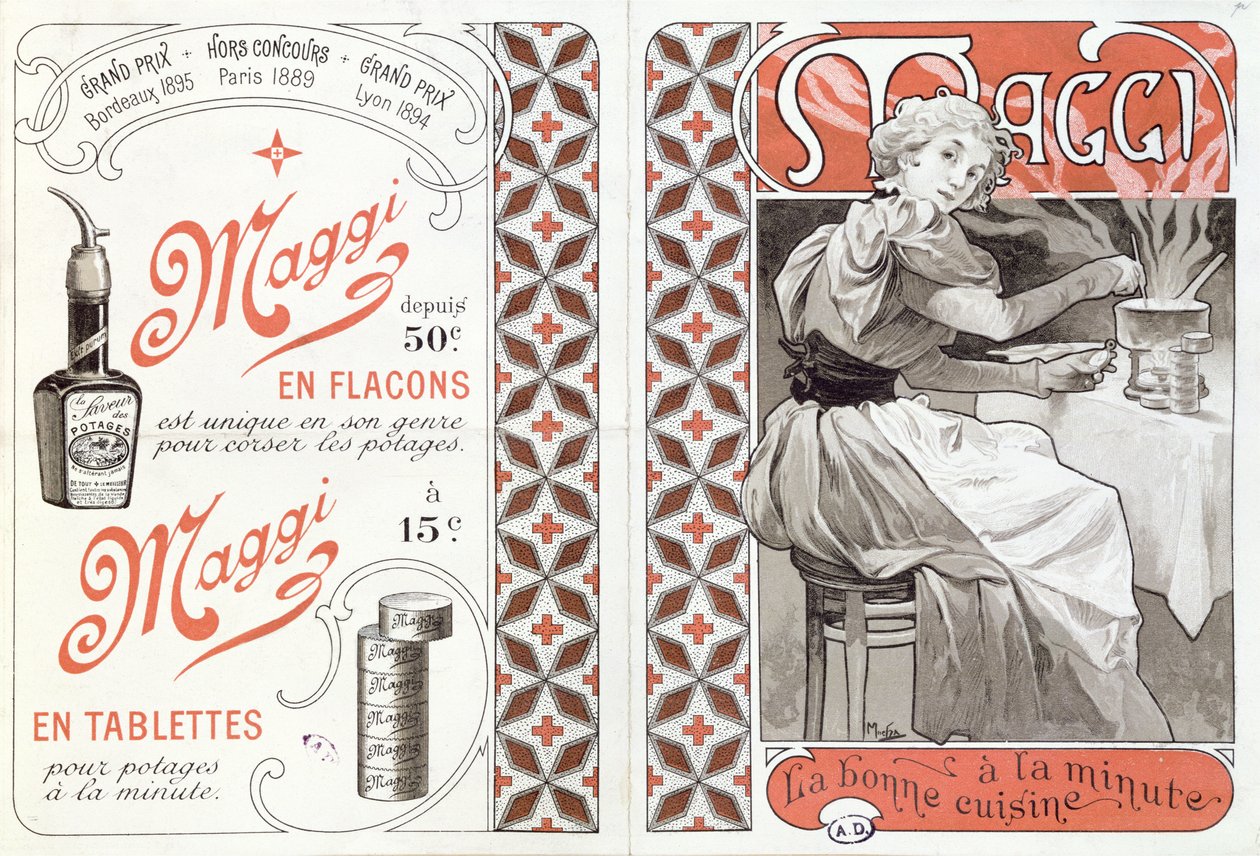 Publicité pour Maggi, fin du 19ème siècle - Alphonse Mucha