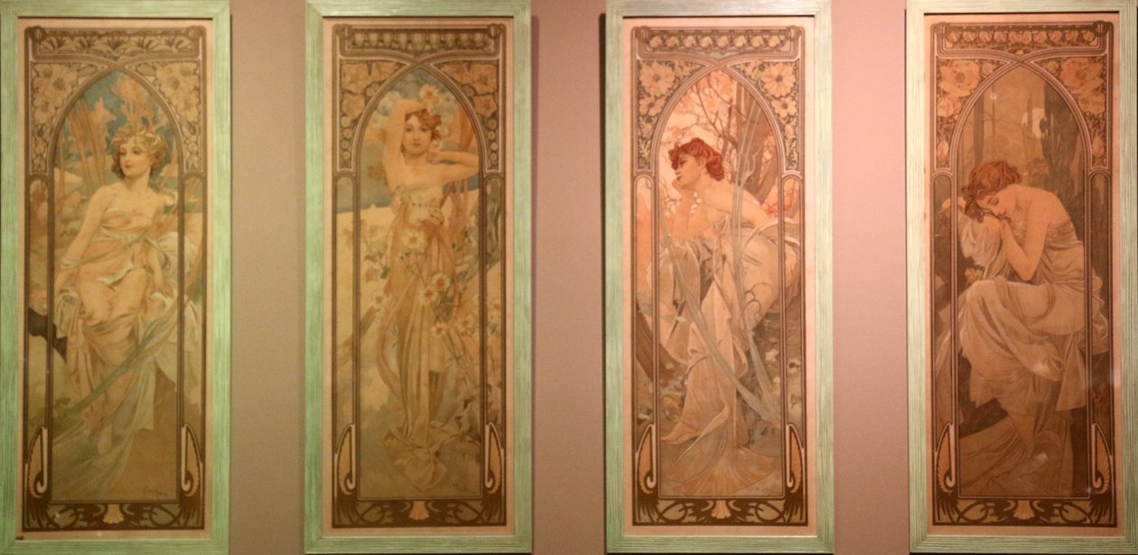 Les quatre saisons ou Les parties du jour - Alphonse Mucha