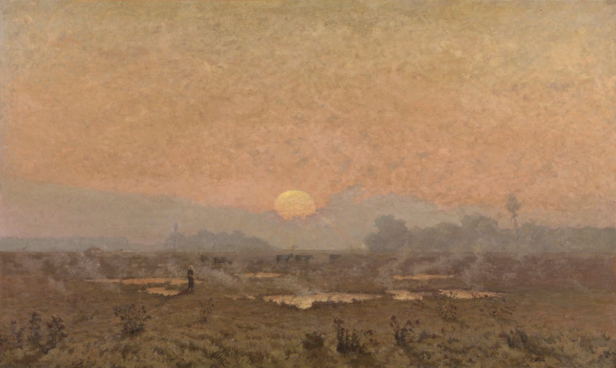 Lever de soleil dans la Kempen - Alphonse Asselbergs