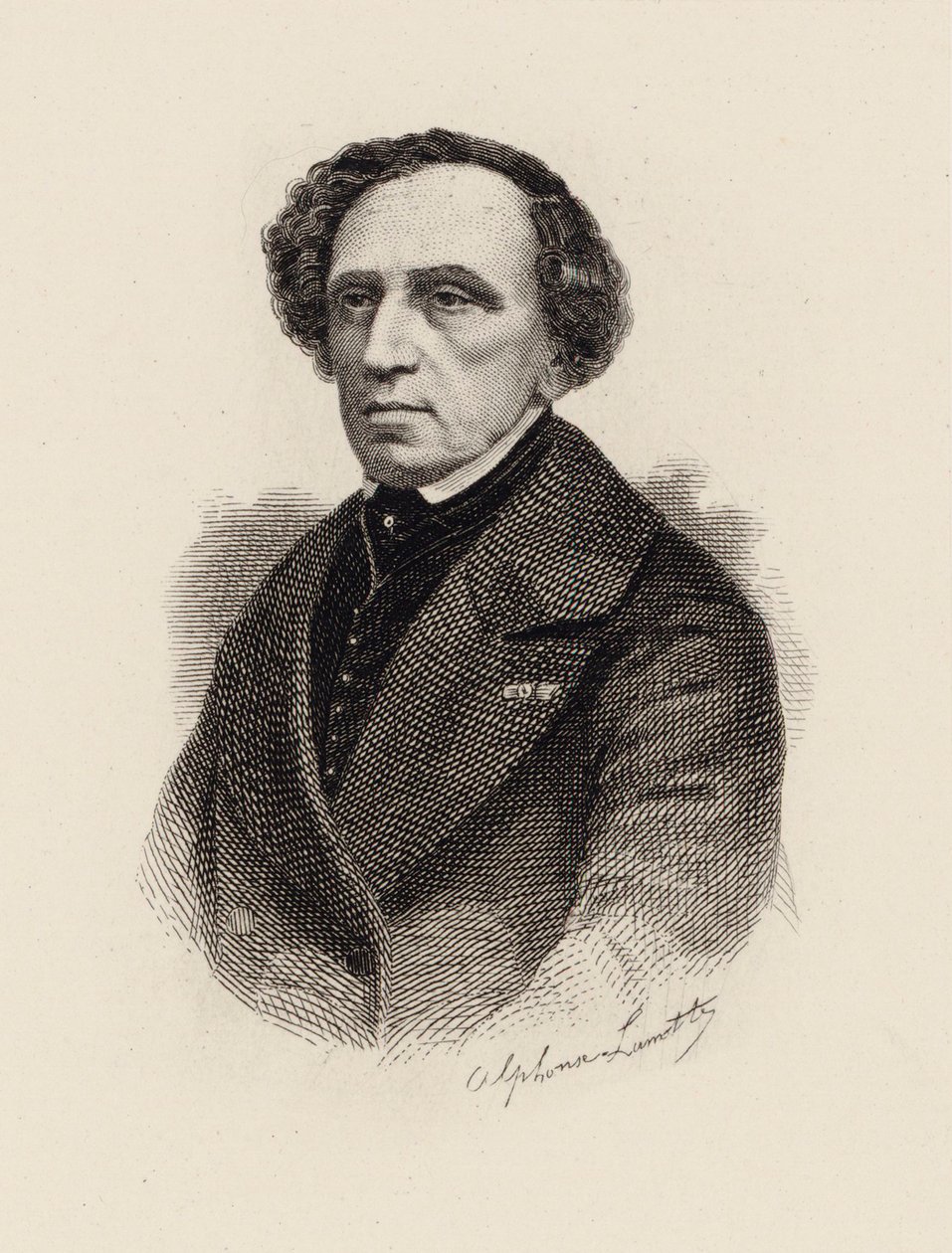 Portrait du compositeur Giacomo Meyerbeer 1791-1864, 1875 - Alphonse Lamotte