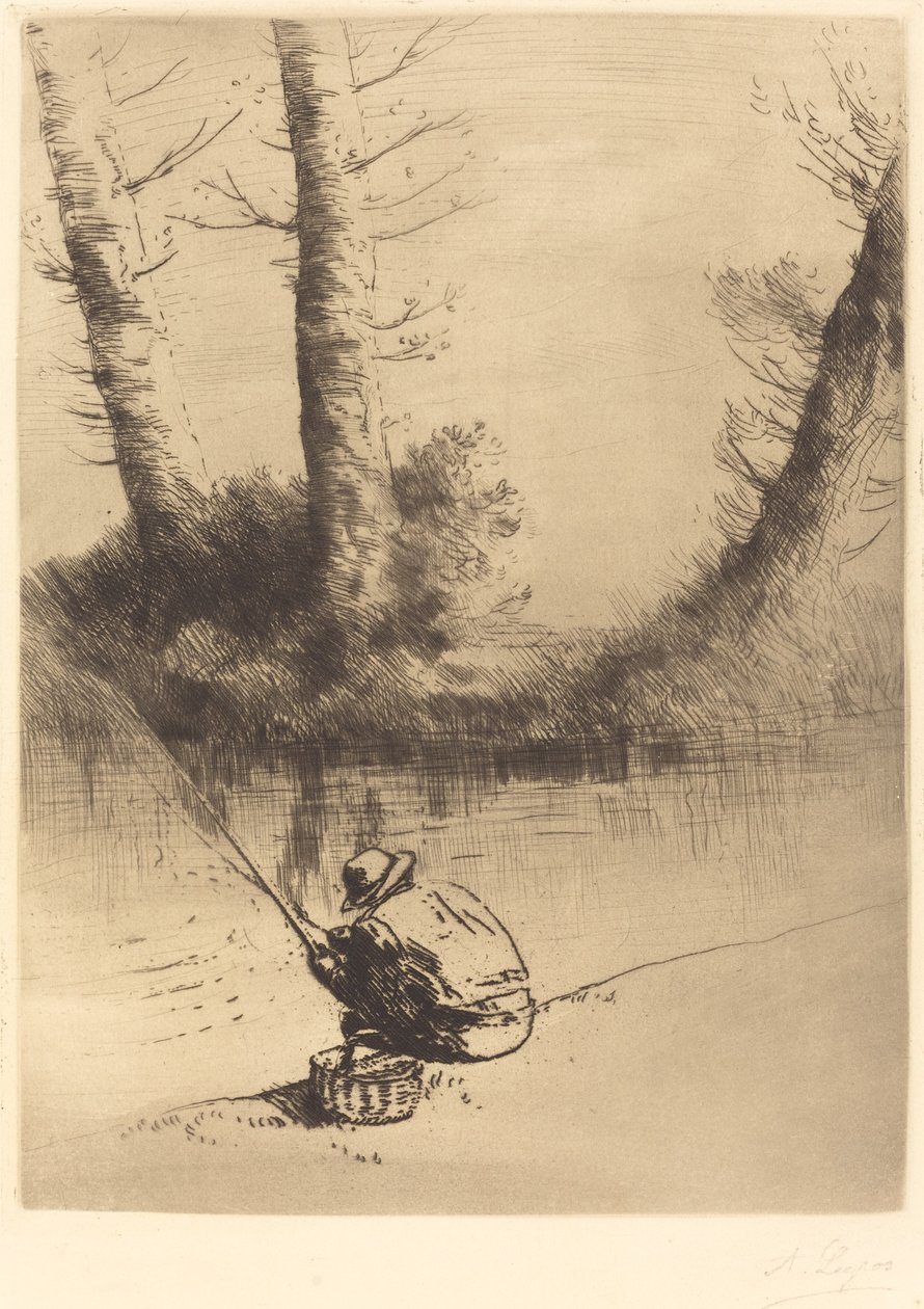 Le pêcheur à la ligne - Alphonse Legros