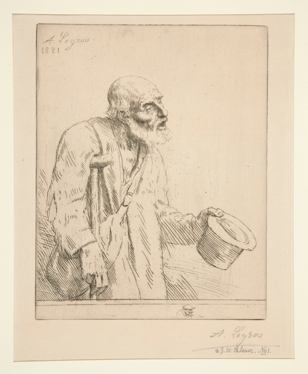 Mendiant avec des béquilles - Alphonse Legros