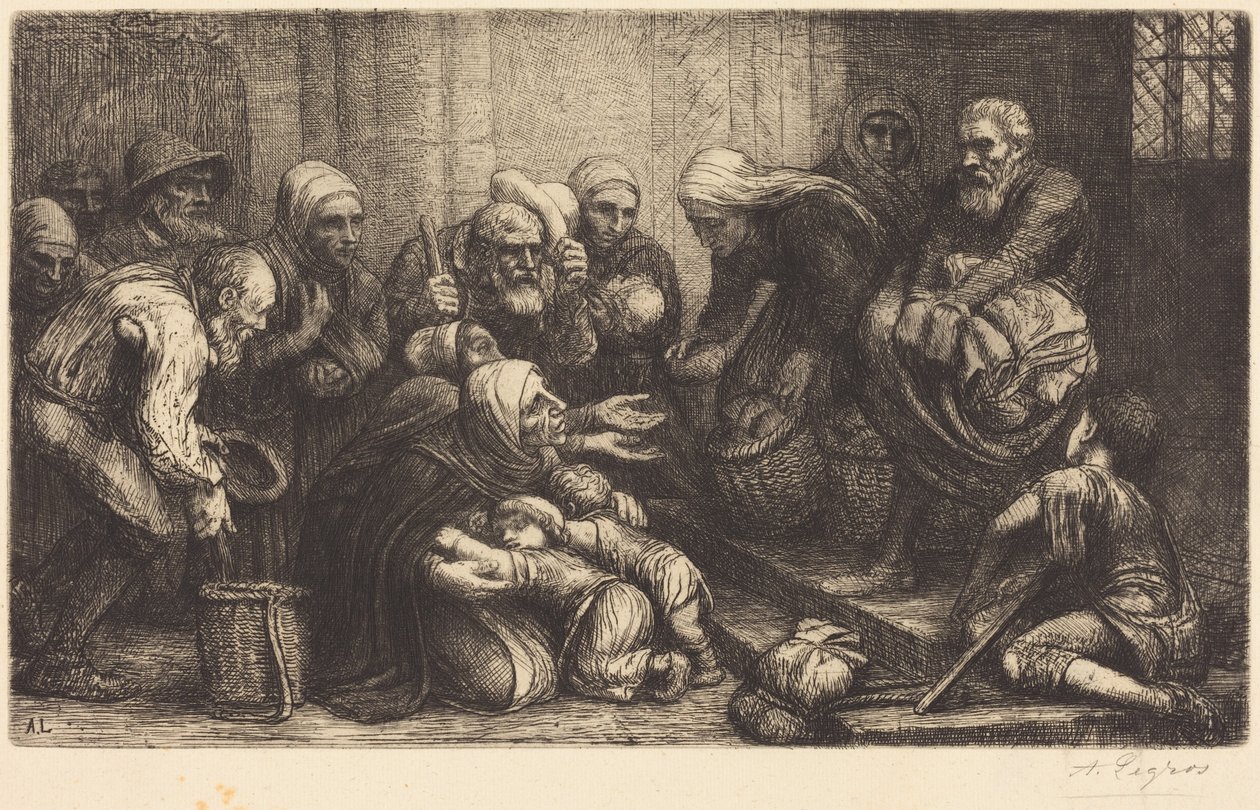 Mendiants de Bruxelles (Les mendiants de Bruges) - Alphonse Legros