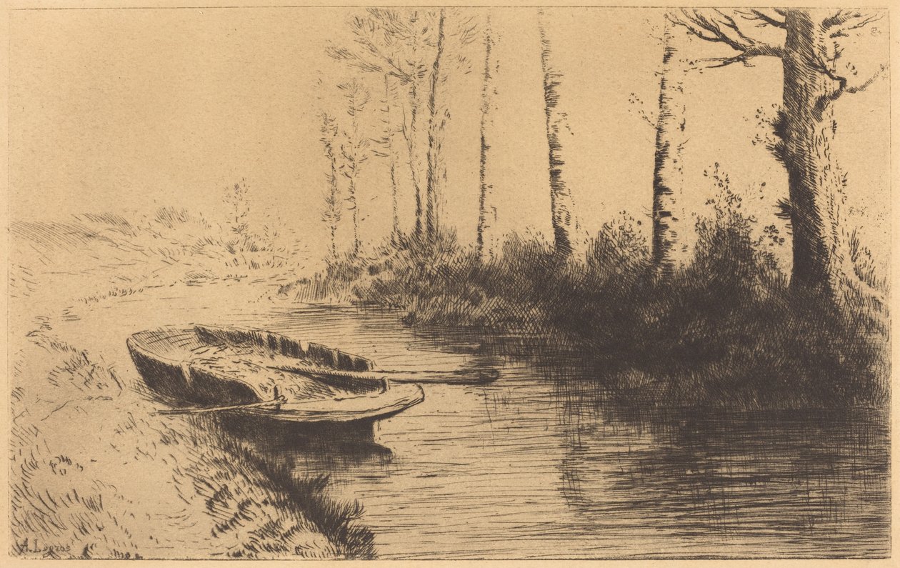 Canal Seen by Morning Light (Le canal: Effet du matin) - Alphonse Legros
