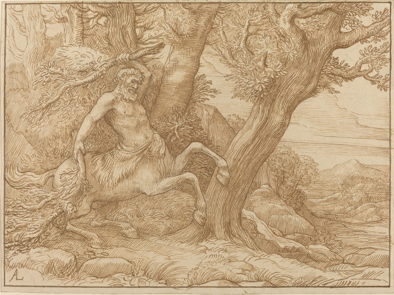 Centaure avec Branches - Alphonse Legros