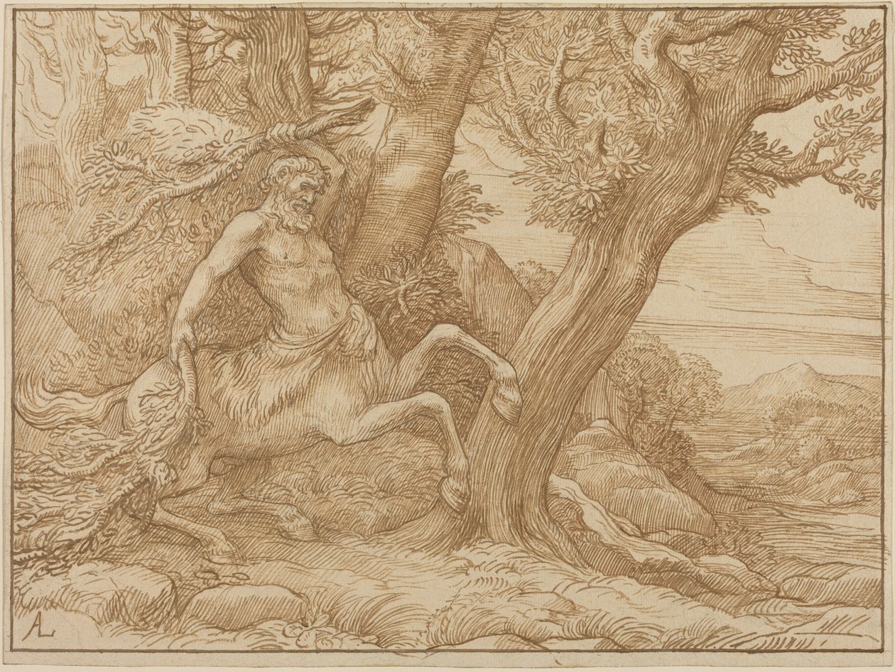 Centaure avec des branches - Alphonse Legros