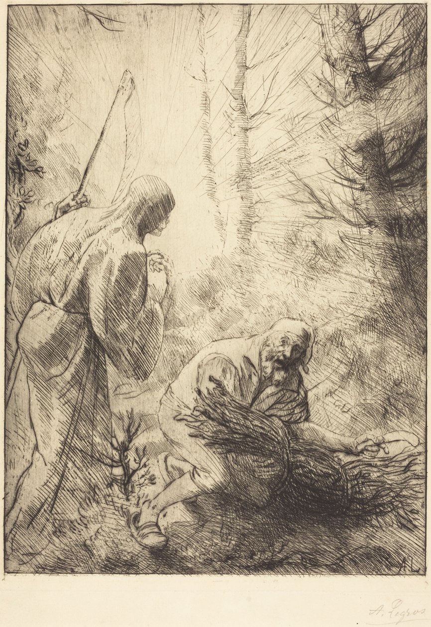 La mort et le bûcheron, 2e planche (La mort et le bûcheron) - Alphonse Legros
