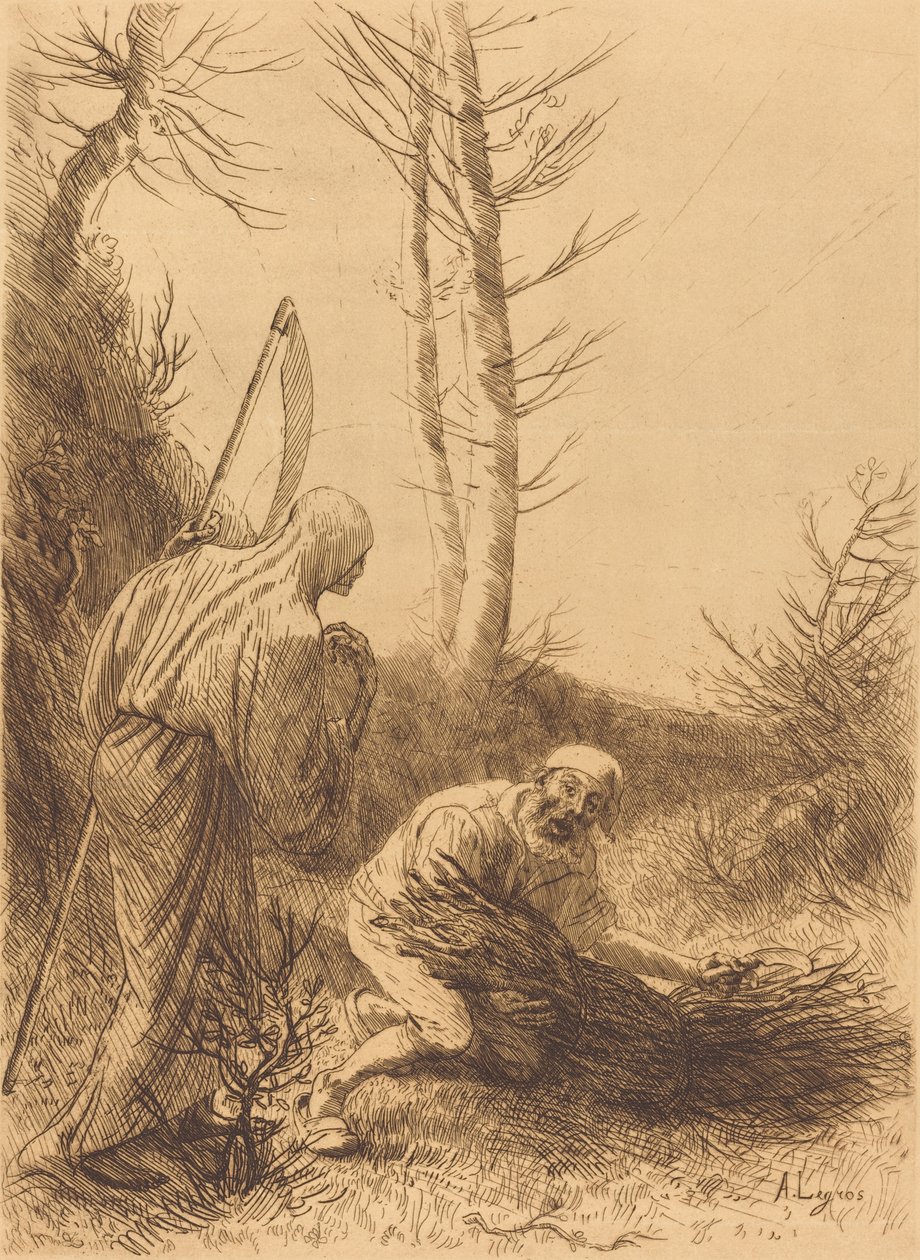 La mort et le bûcheron, 2ème planche Le mort et le bucheron - Alphonse Legros