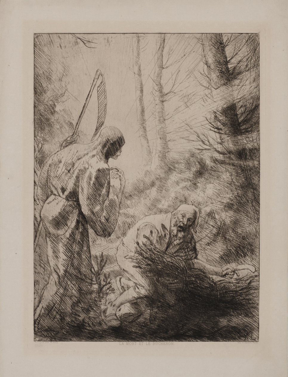 La mort et le bûcheron - Alphonse Legros
