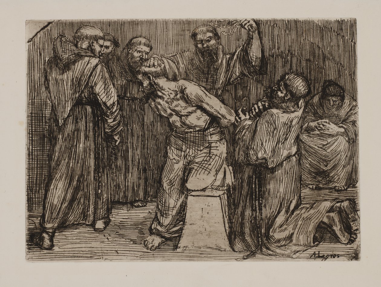Discipline au monastère - Alphonse Legros