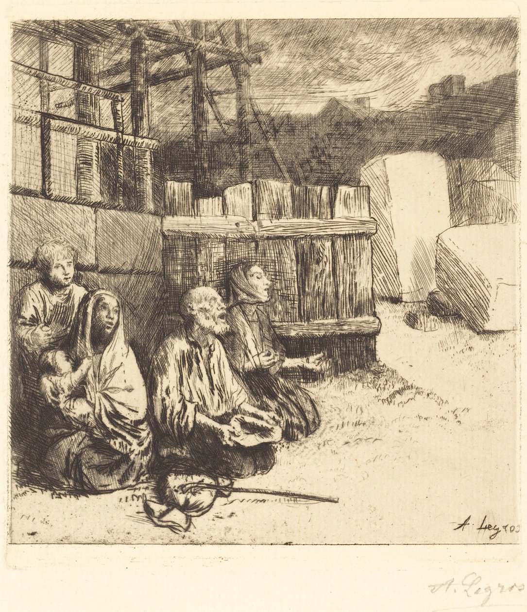 Mendiants anglais, 1875 - Alphonse Legros