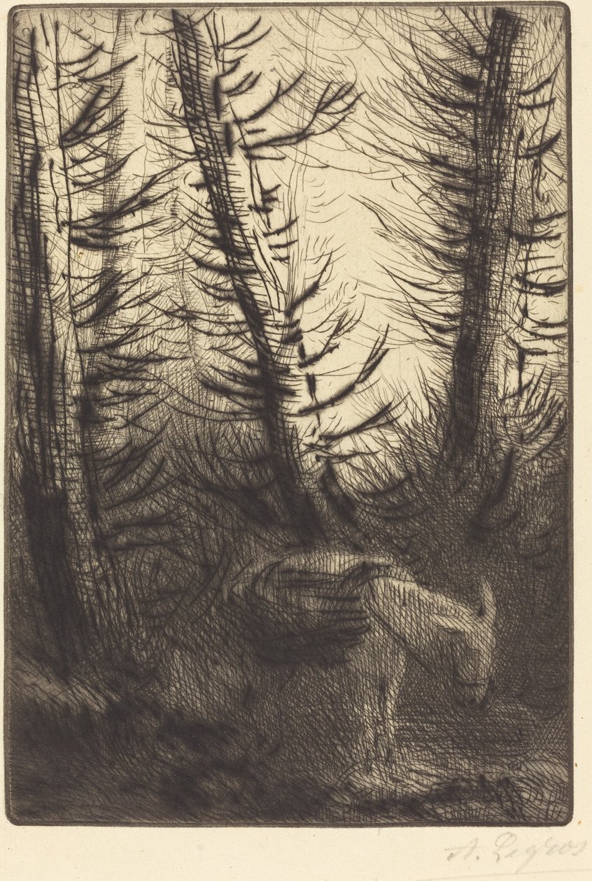 Le fermier et son âne - Alphonse Legros