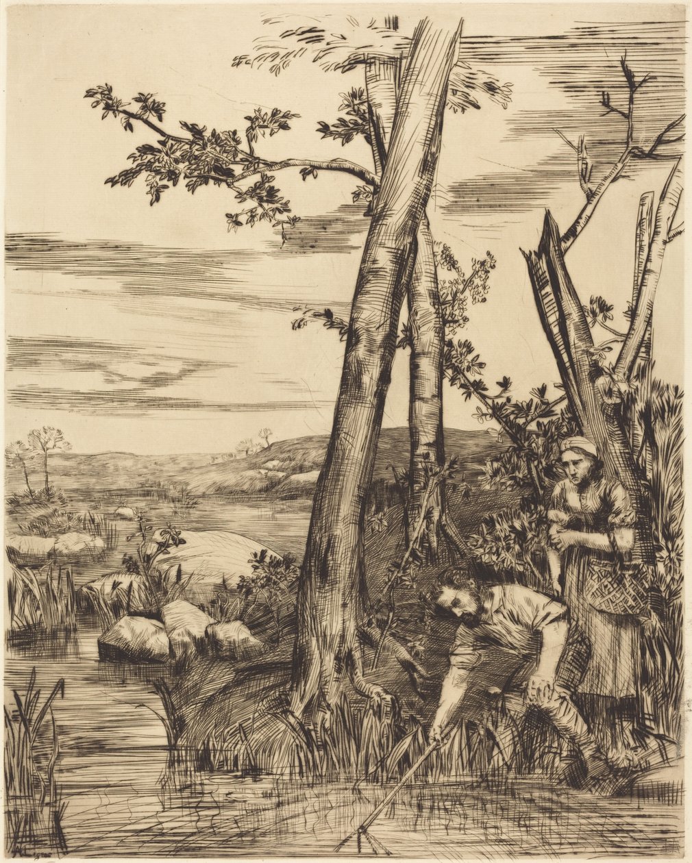 Fishing for Crayfish (Les pecheurs d