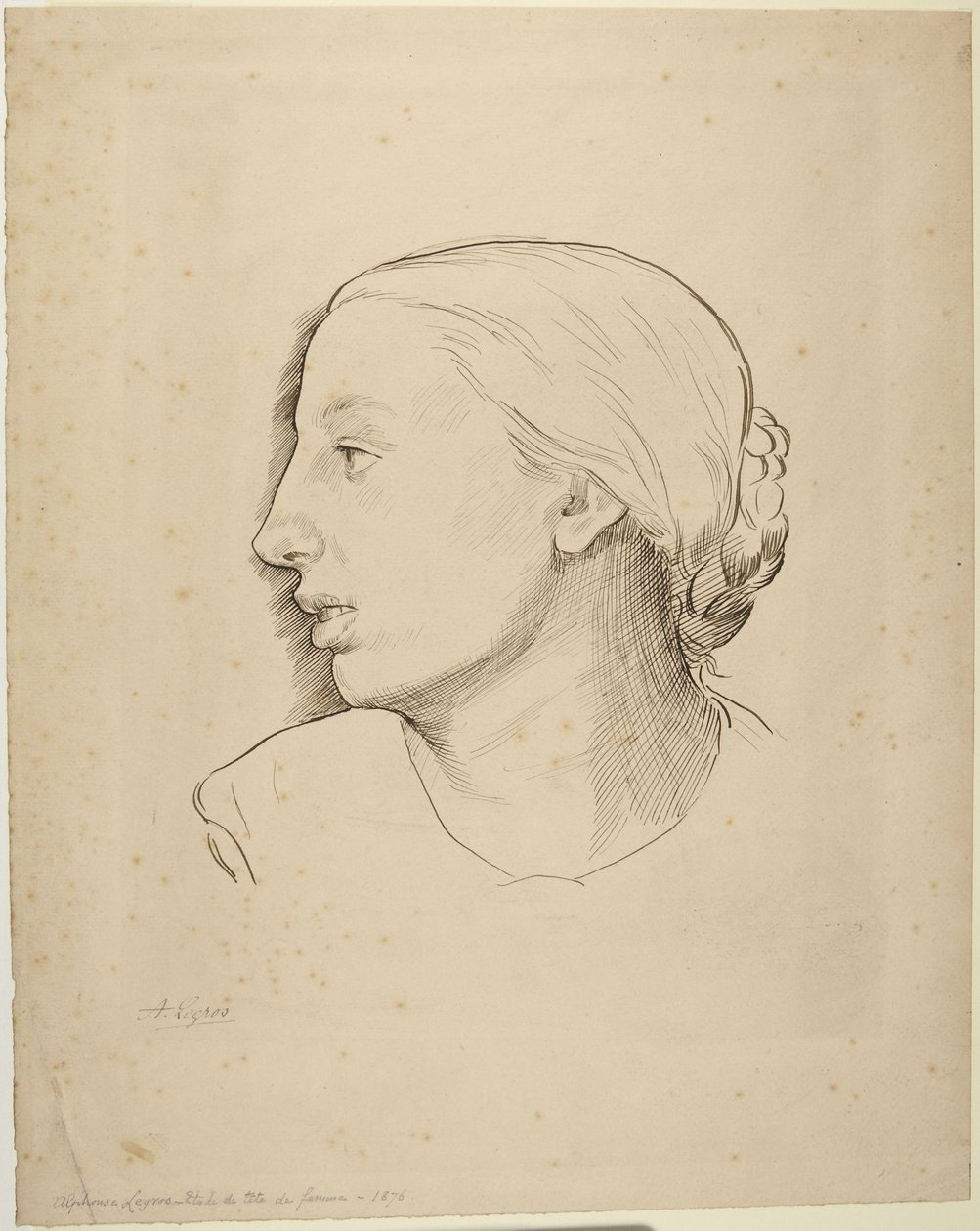 Tête de femme - Alphonse Legros
