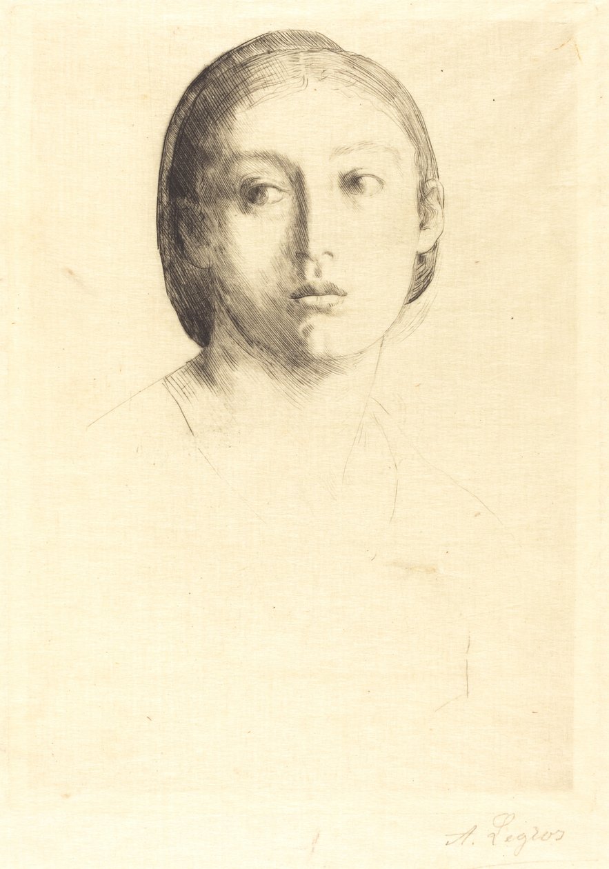 Tête de jeune fille - Alphonse Legros