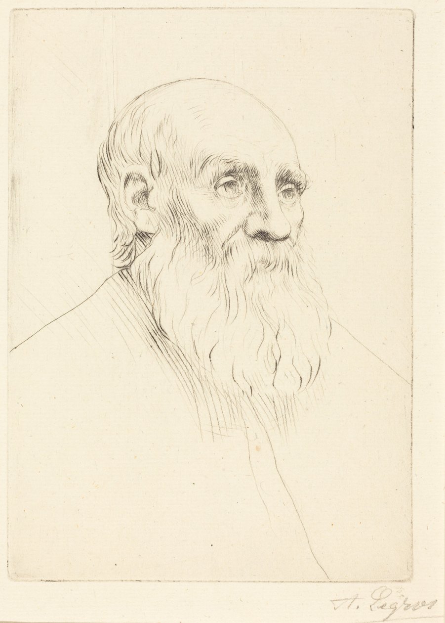 Tête de vieillard (étude de tête) - Alphonse Legros
