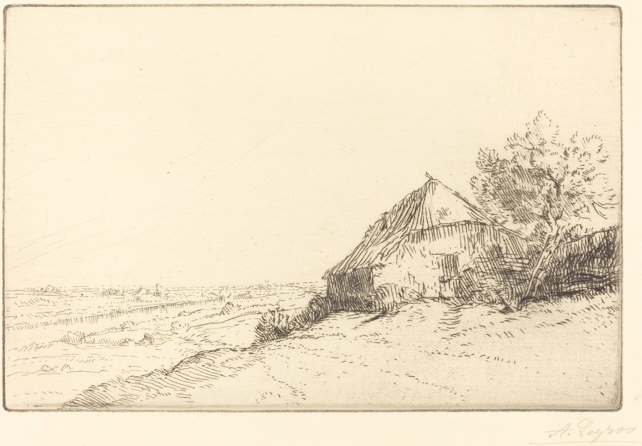 Masure sur la colline - Alphonse Legros