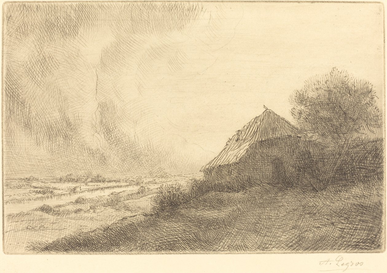 Masure sur la colline - Alphonse Legros