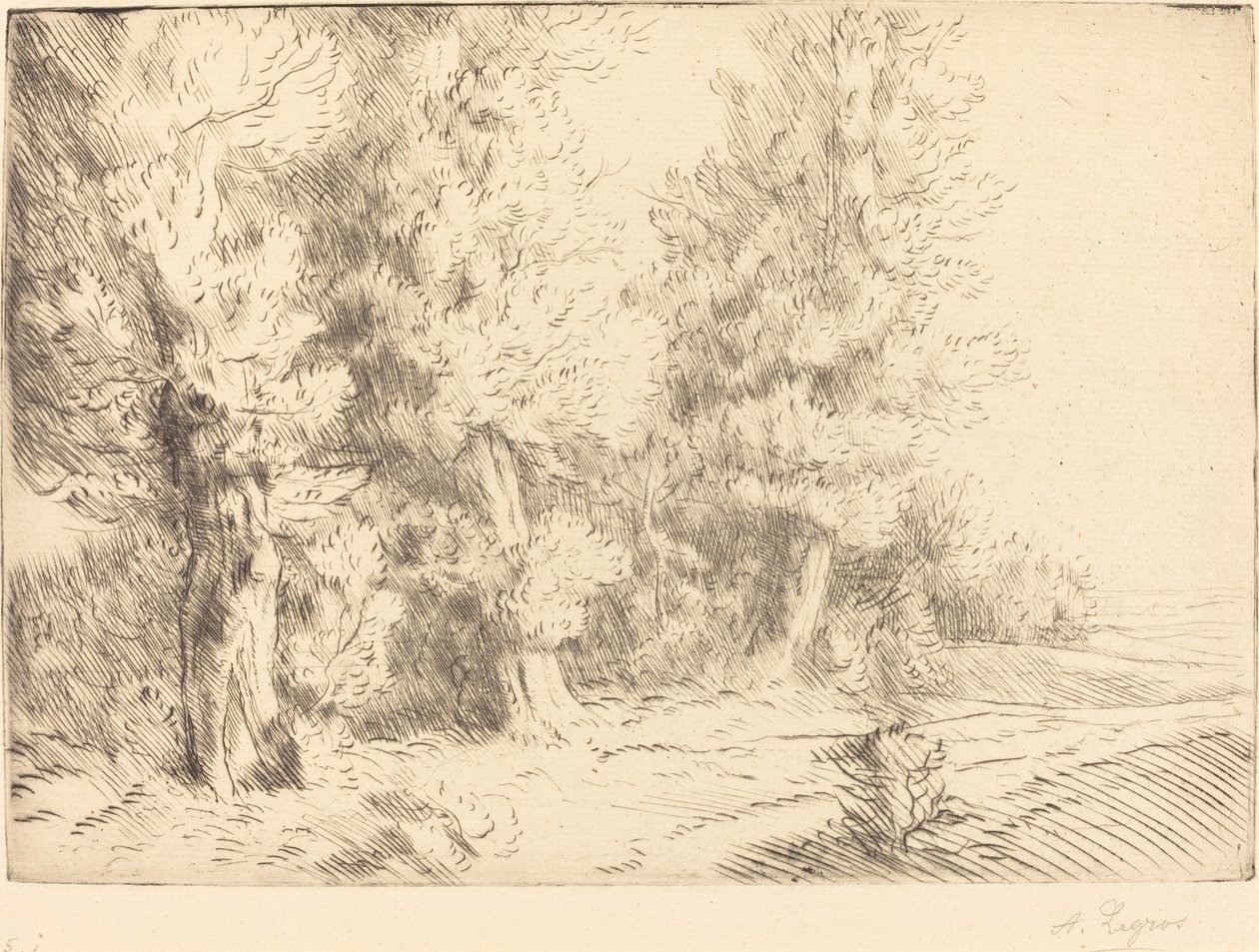 Dans la forêt de Fontainebleau - Alphonse Legros