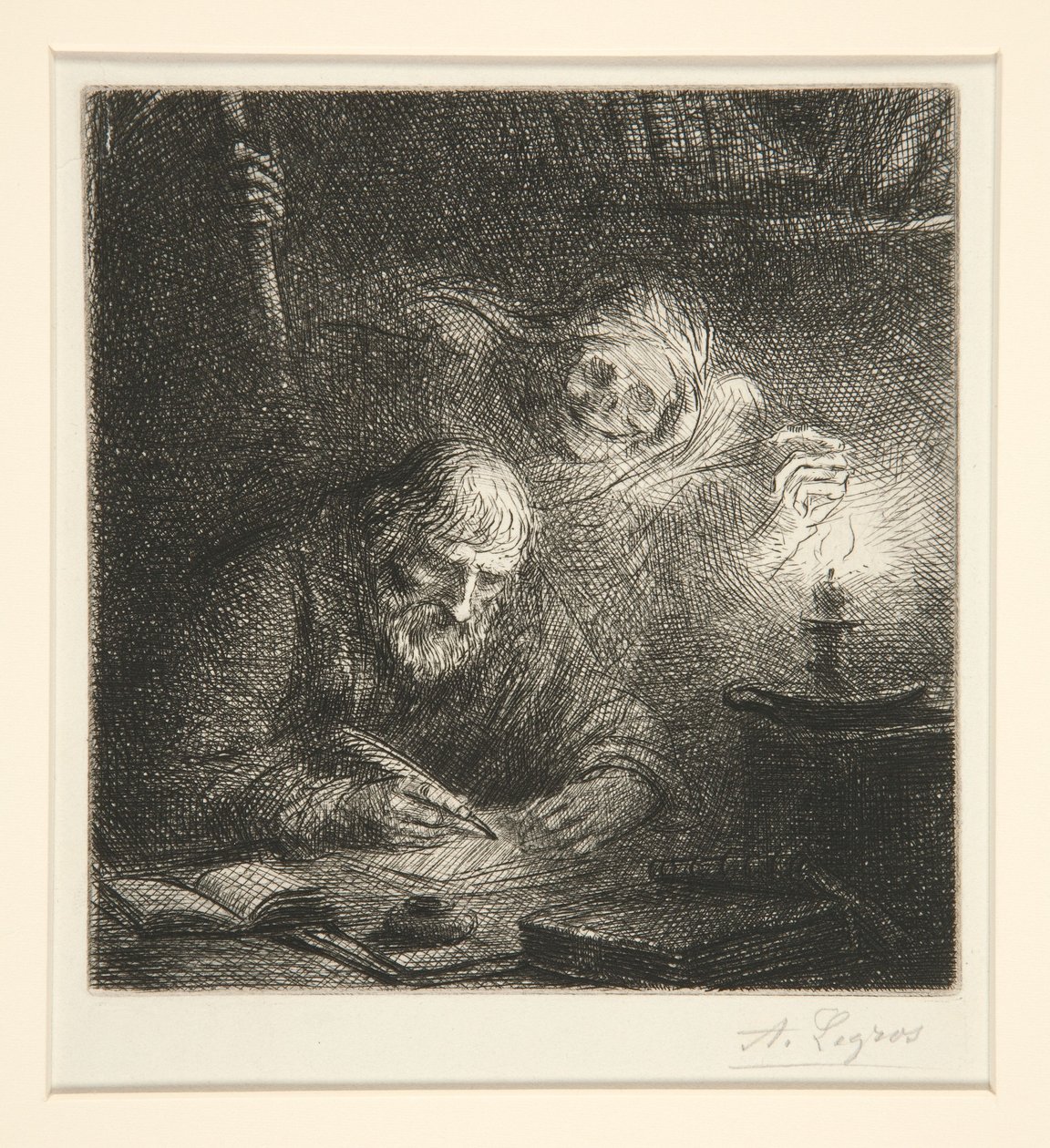 La Mort et le Philosophe (Death and the Philosopher) - Alphonse Legros