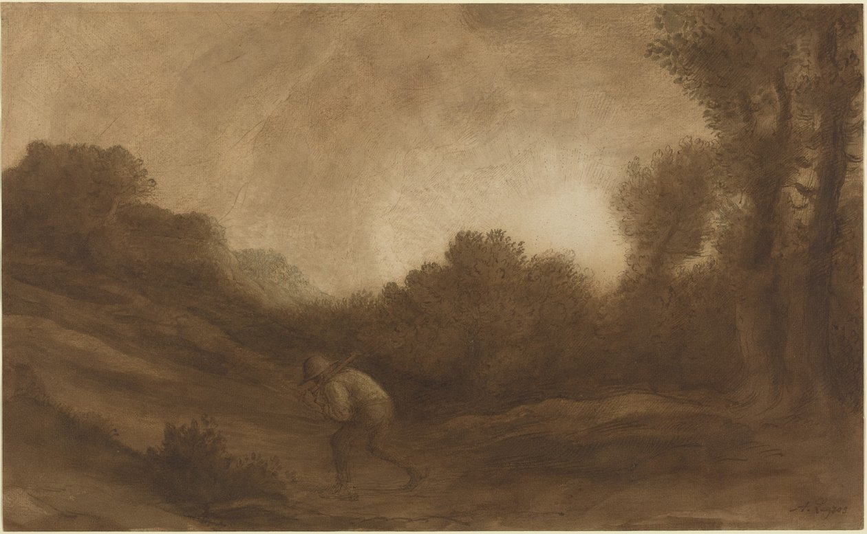 Paysage, en soirée - Alphonse Legros