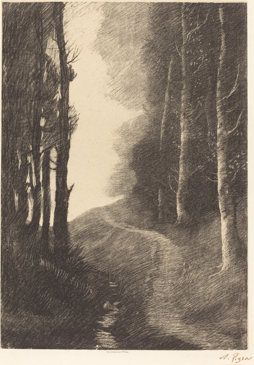 Le paysage aux bouleaux - Alphonse Legros